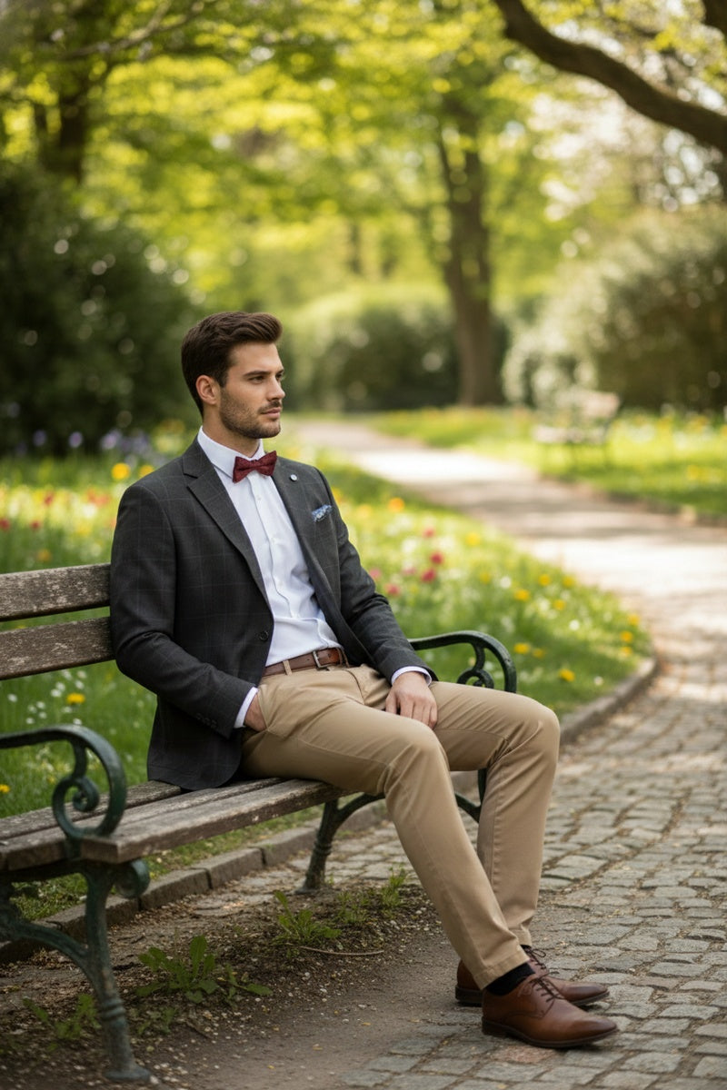 Ink Blue Windowpane Sports Jacket
