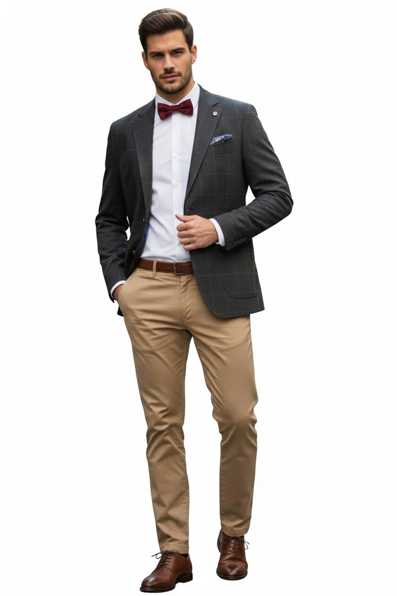 Ink Blue Windowpane Sports Jacket