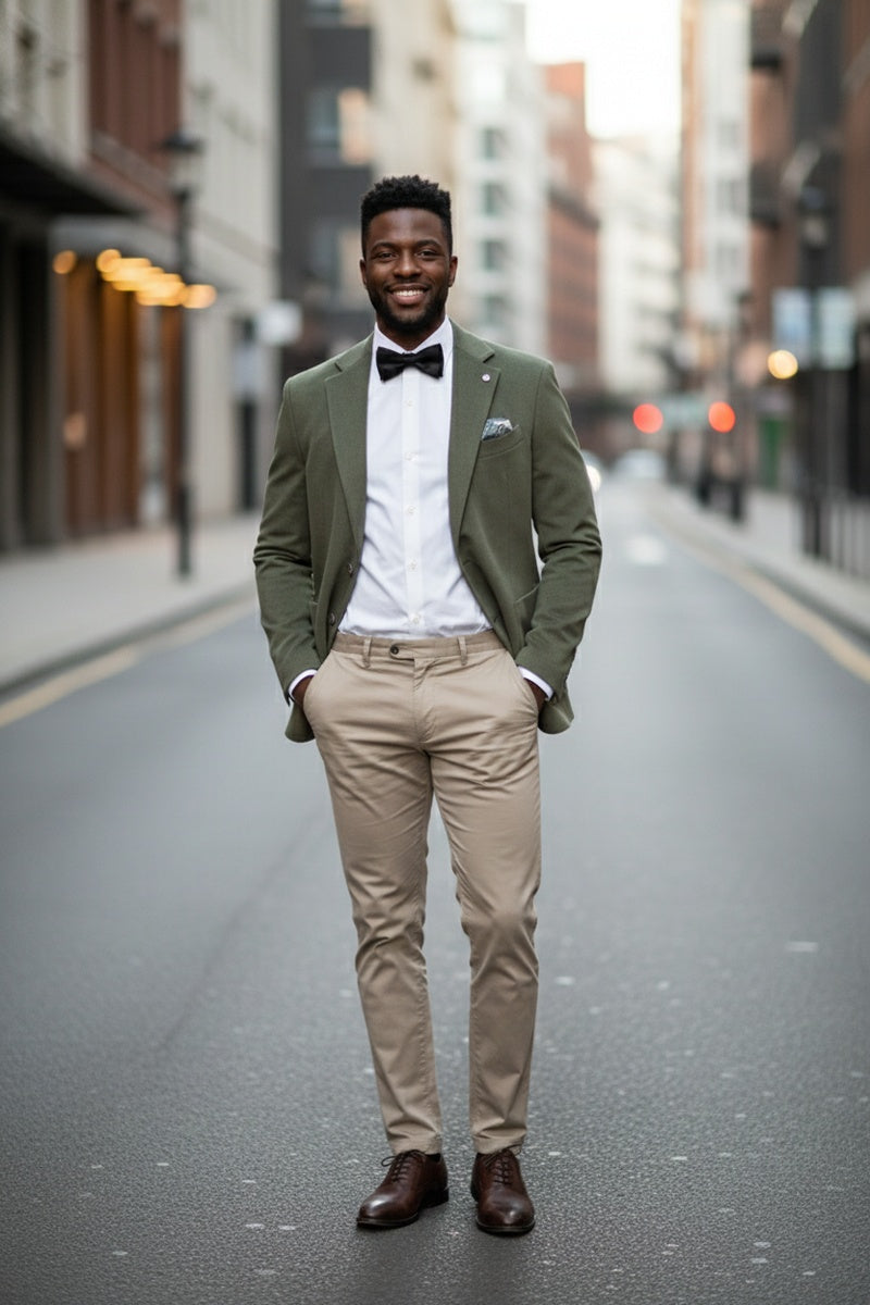 Olive Solid Sports Jacket