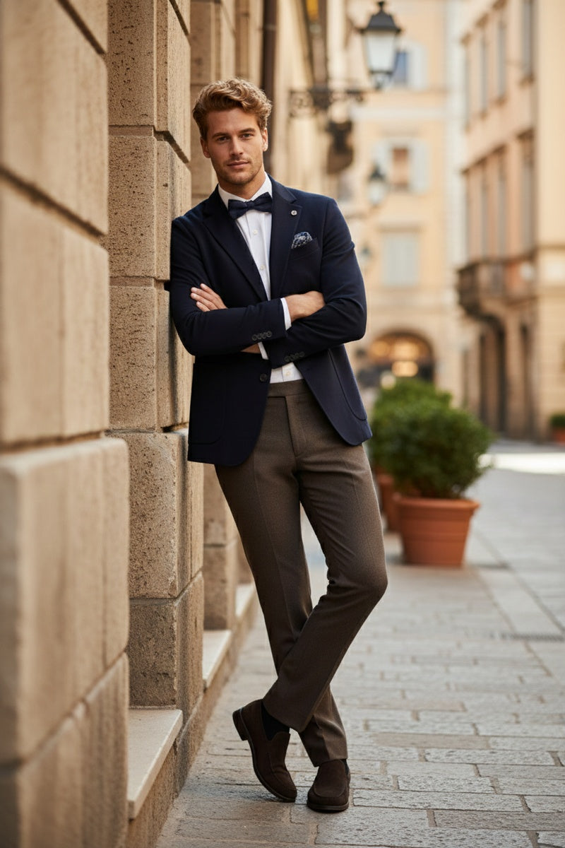 Navy Solid Sports Jacket