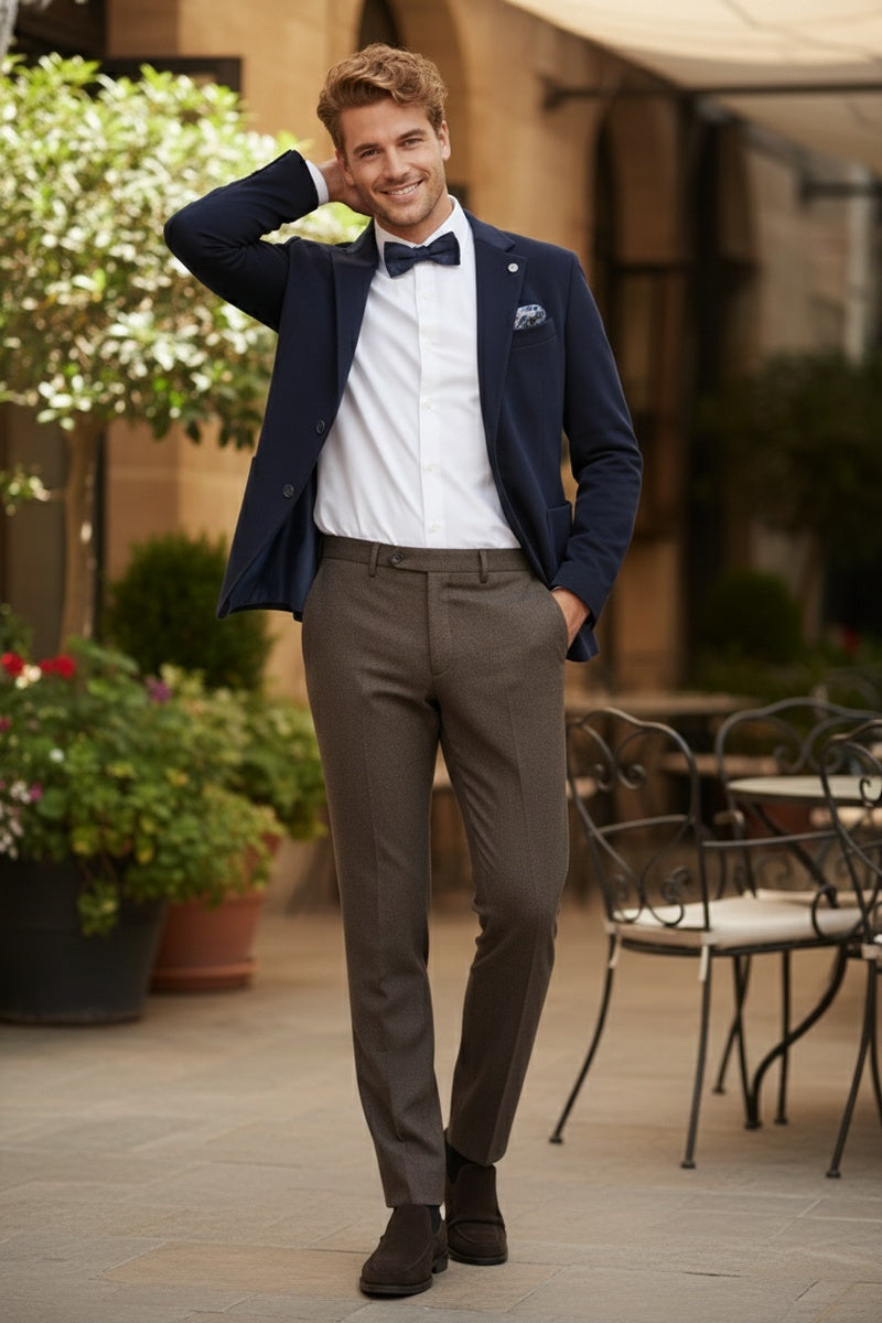 Navy Solid Sports Jacket