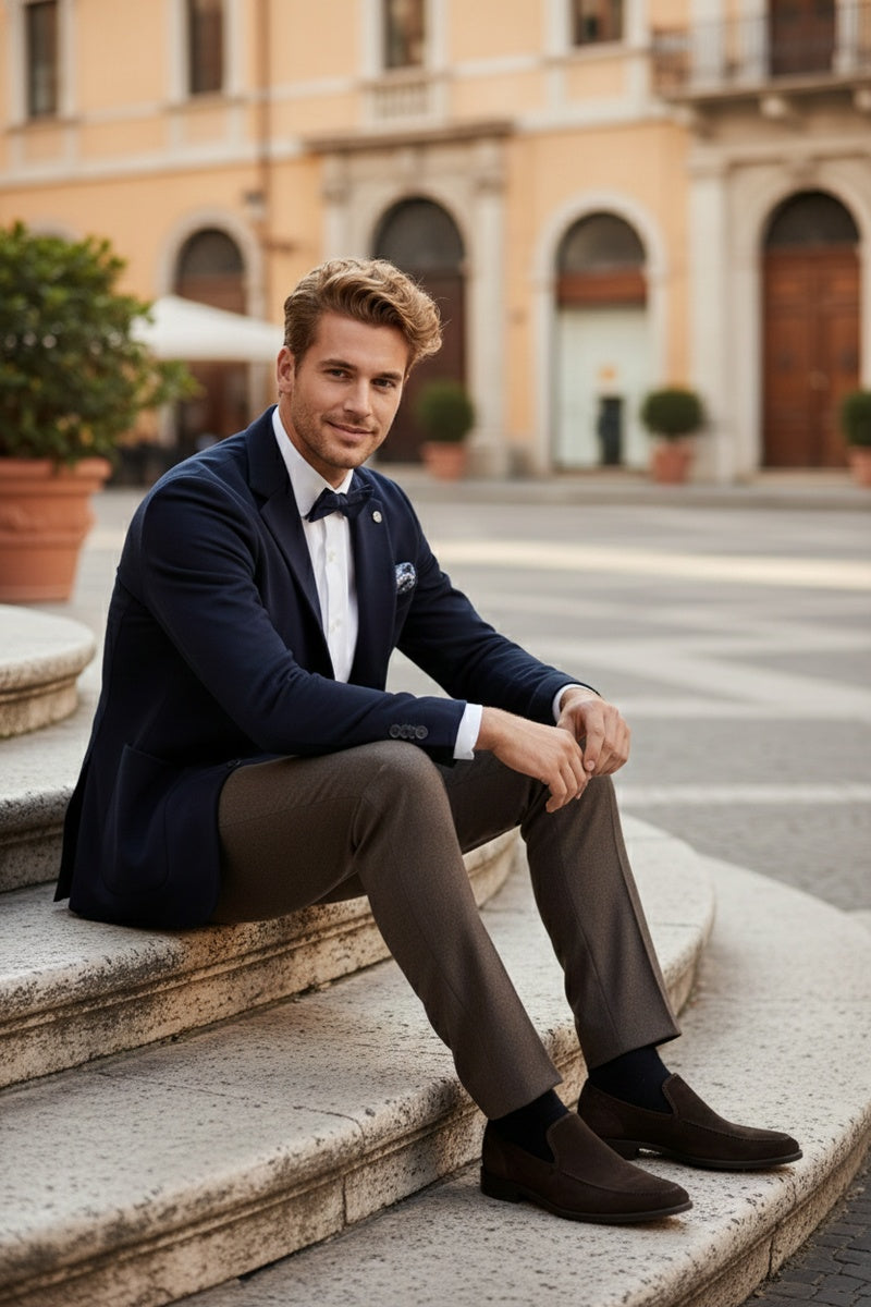 Navy Solid Sports Jacket