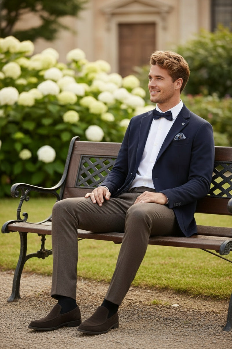 Navy Solid Sports Jacket
