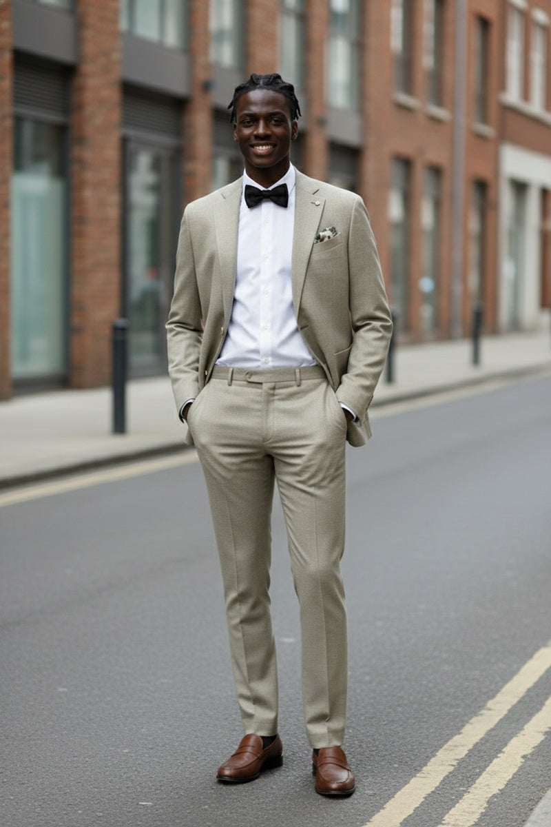 Beige Textured Sports Jacket