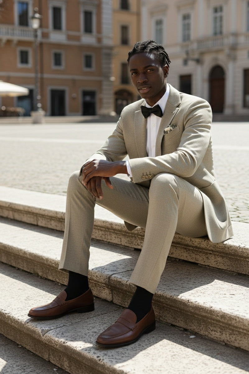 Beige Textured Sports Jacket