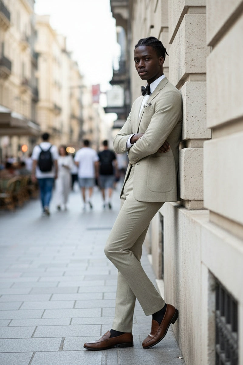 Beige Textured Sports Jacket