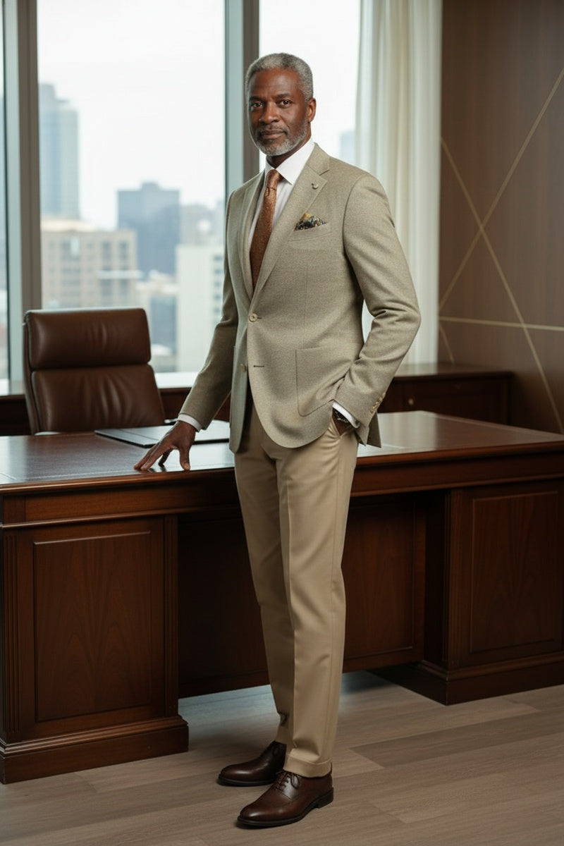 Beige Textured Sports Jacket