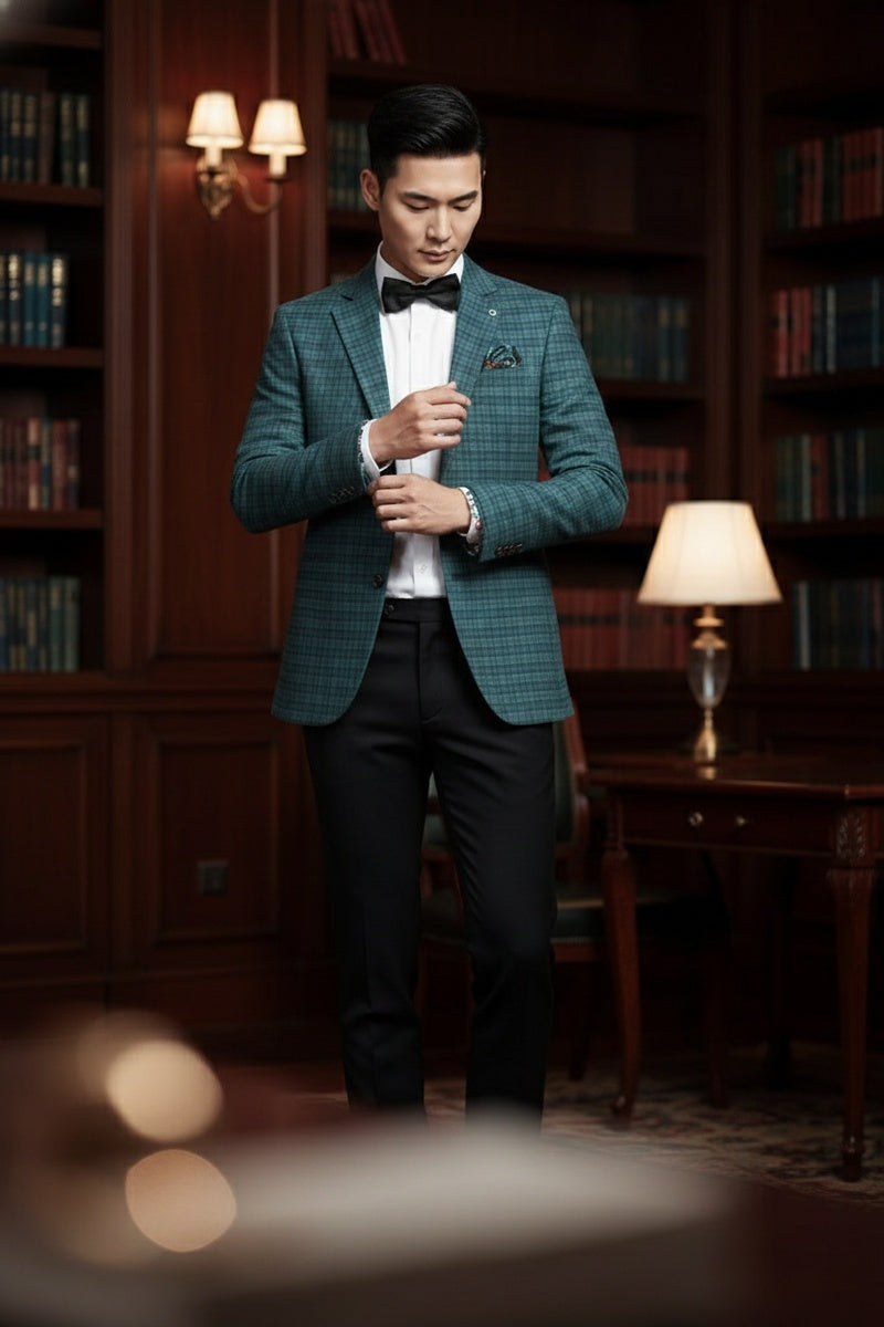 Green Plaid Sports Jacket