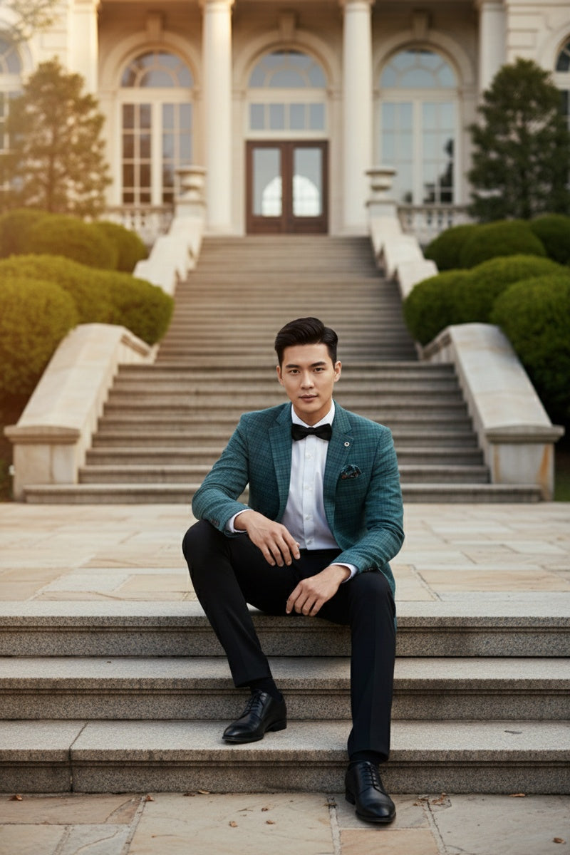 Green Plaid Sports Jacket