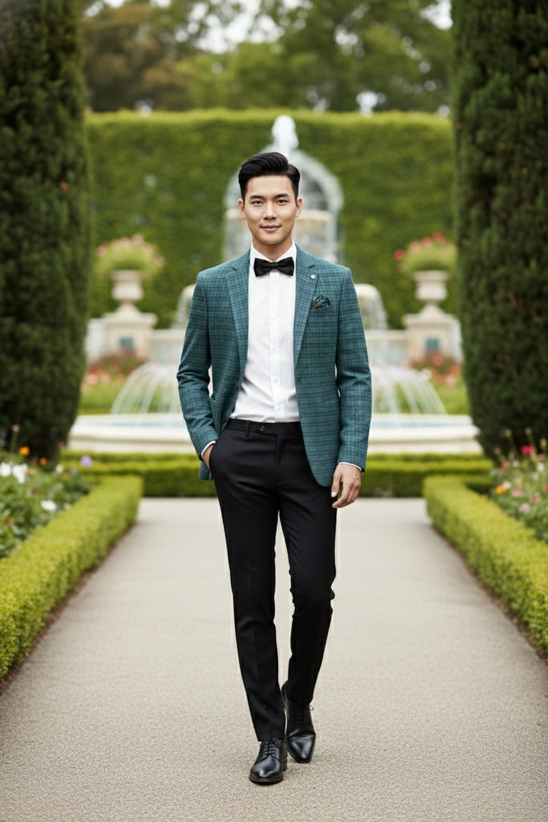 Green Plaid Sports Jacket