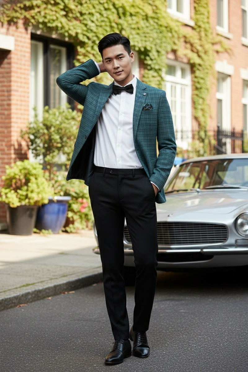 Green Plaid Sports Jacket