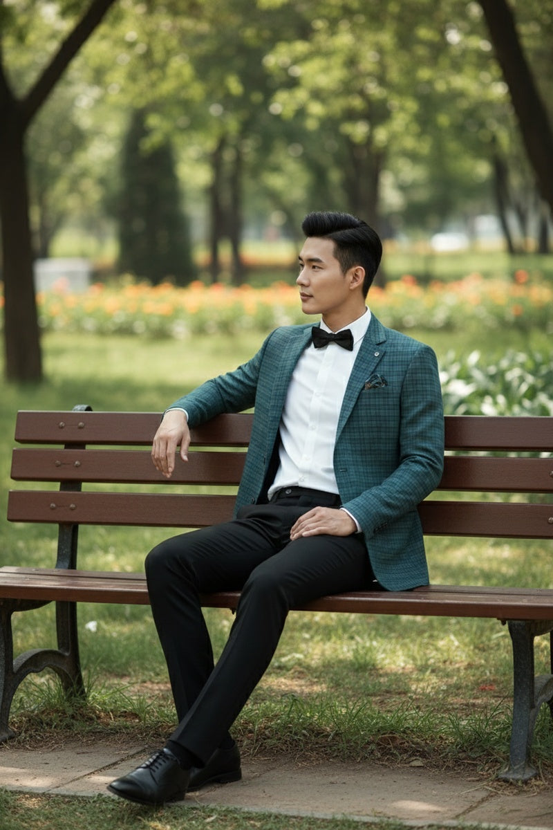 Green Plaid Sports Jacket
