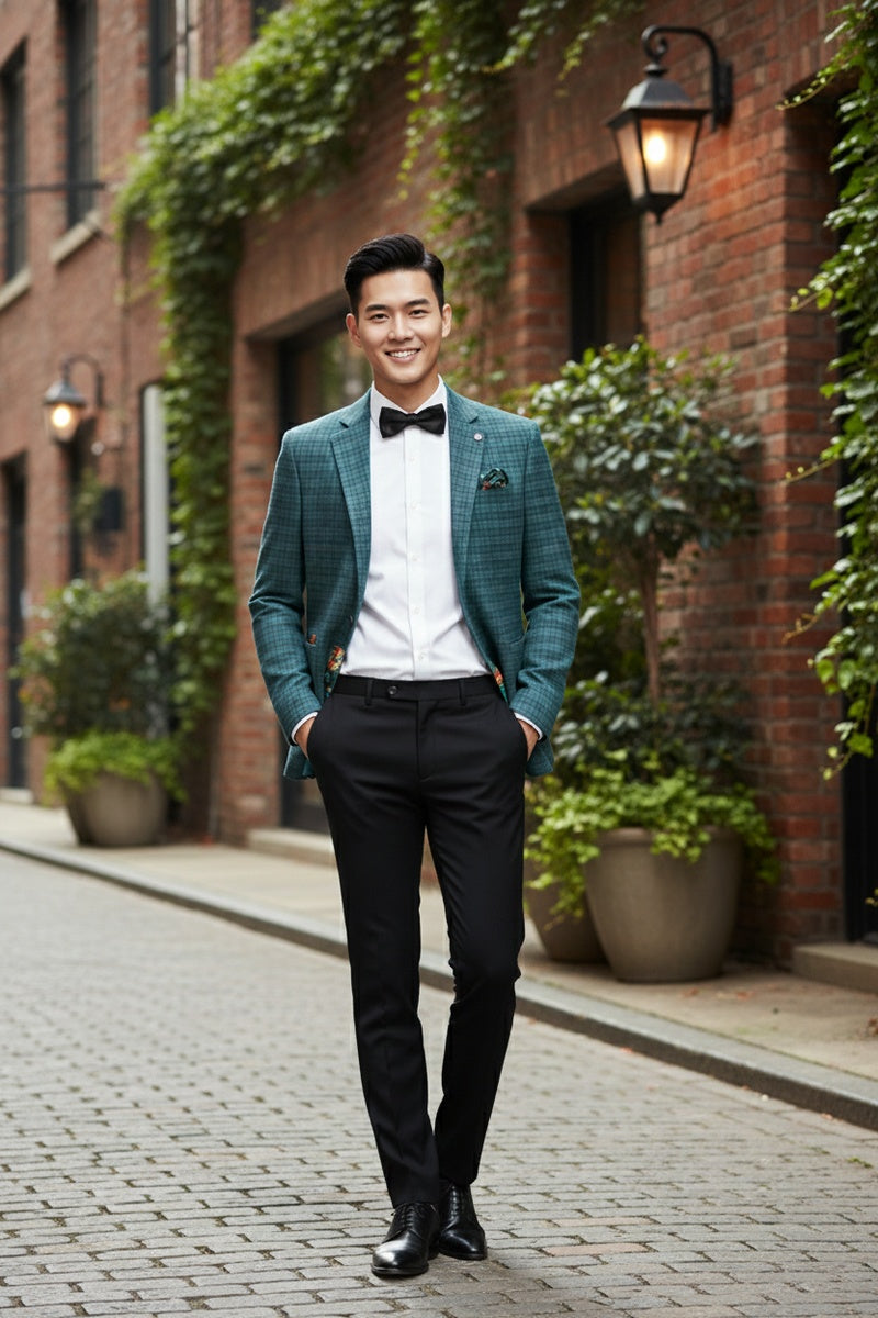 Green Plaid Sports Jacket