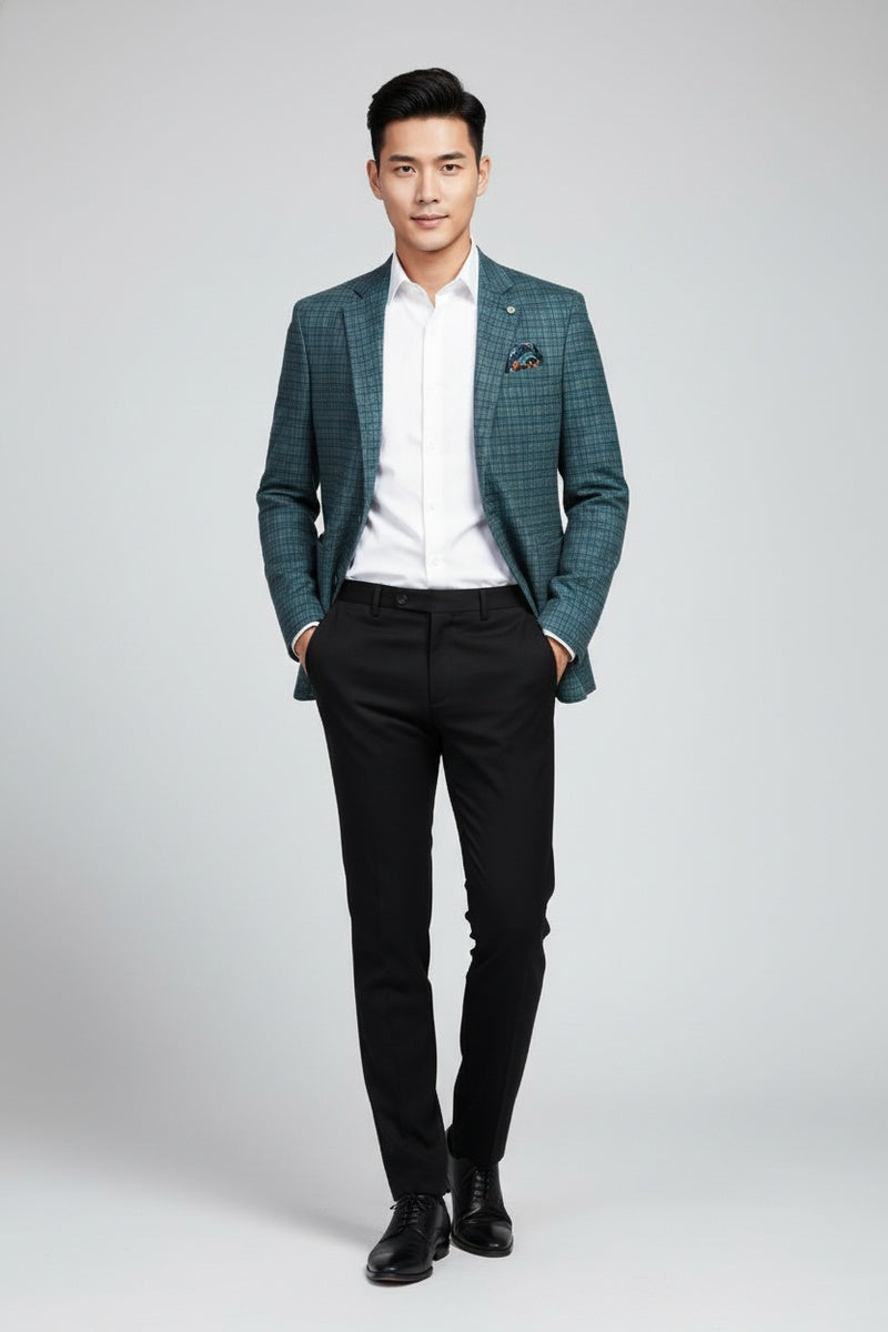 Green Plaid Sports Jacket