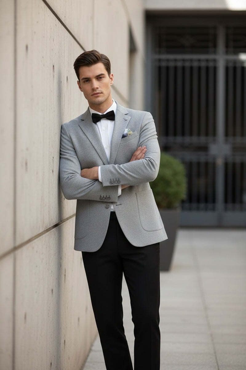 Grey Textured Sports Jacket
