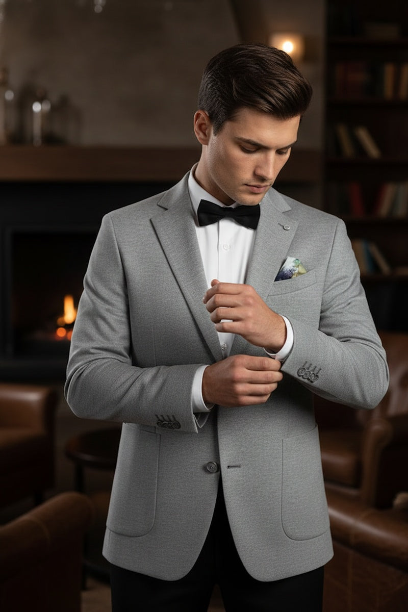 Grey Textured Sports Jacket