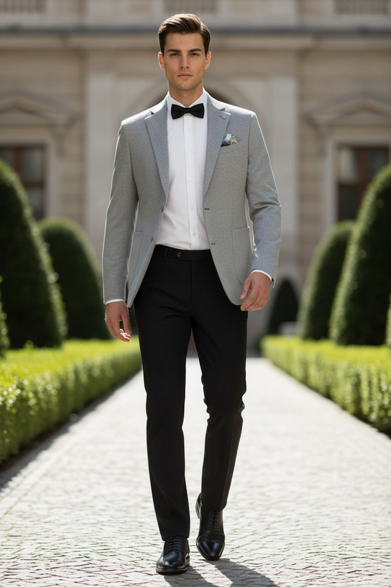 Grey Textured Sports Jacket