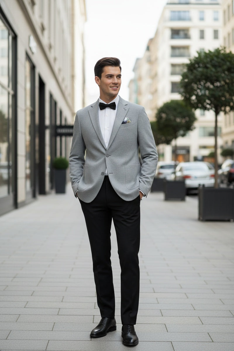 Grey Textured Sports Jacket