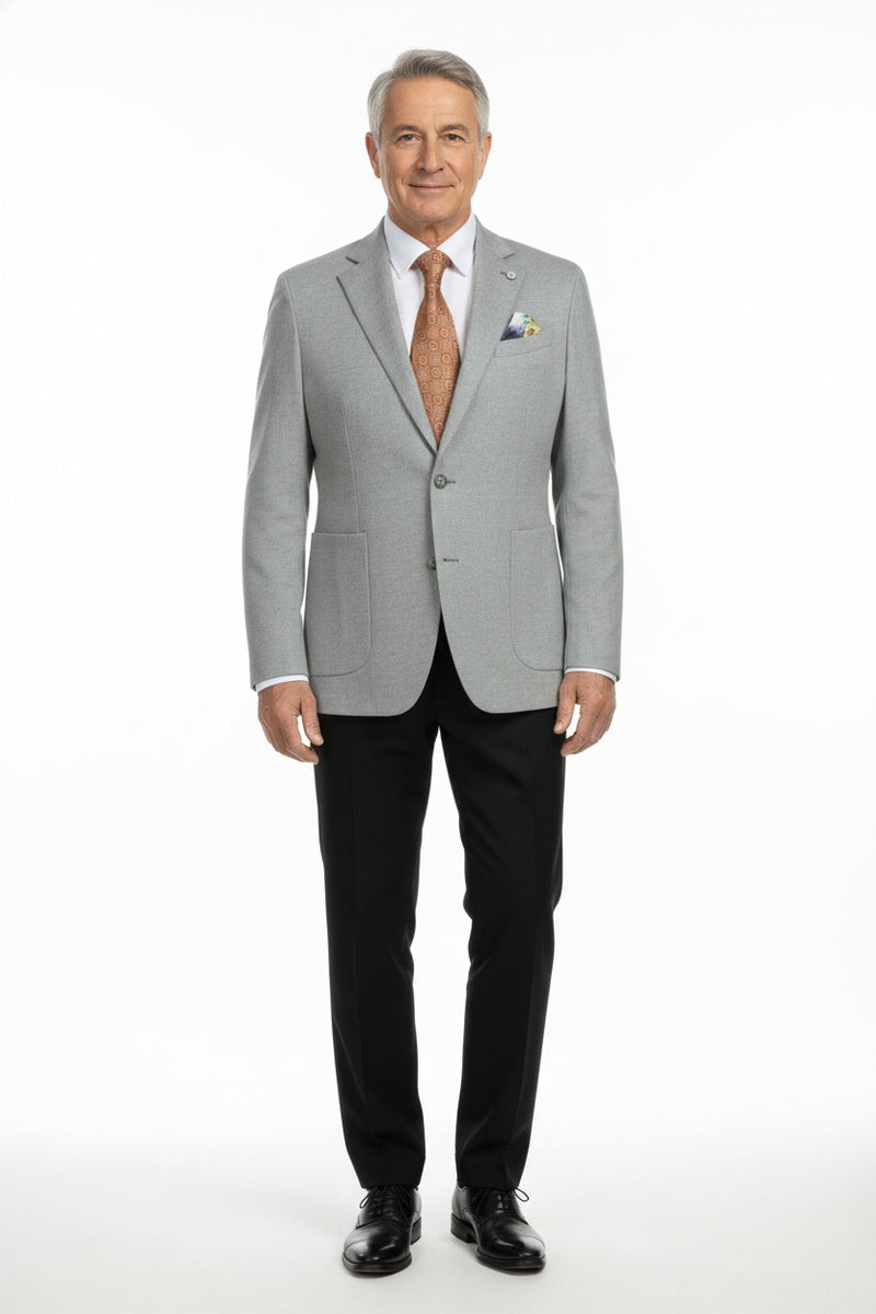 Grey Textured Sports Jacket