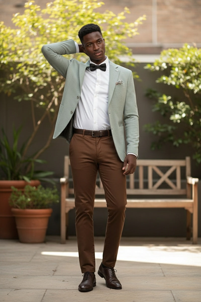 Light Green Textured Sports Jacket