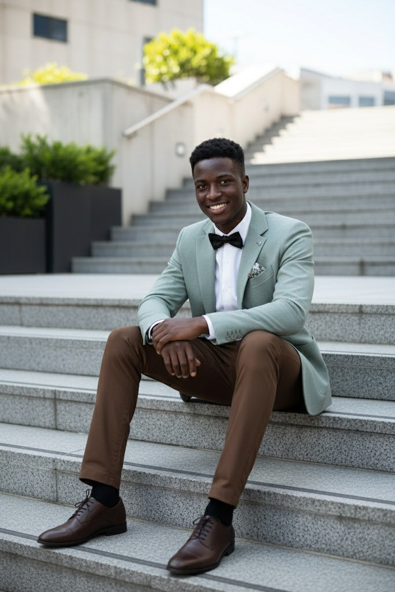 Light Green Textured Sports Jacket