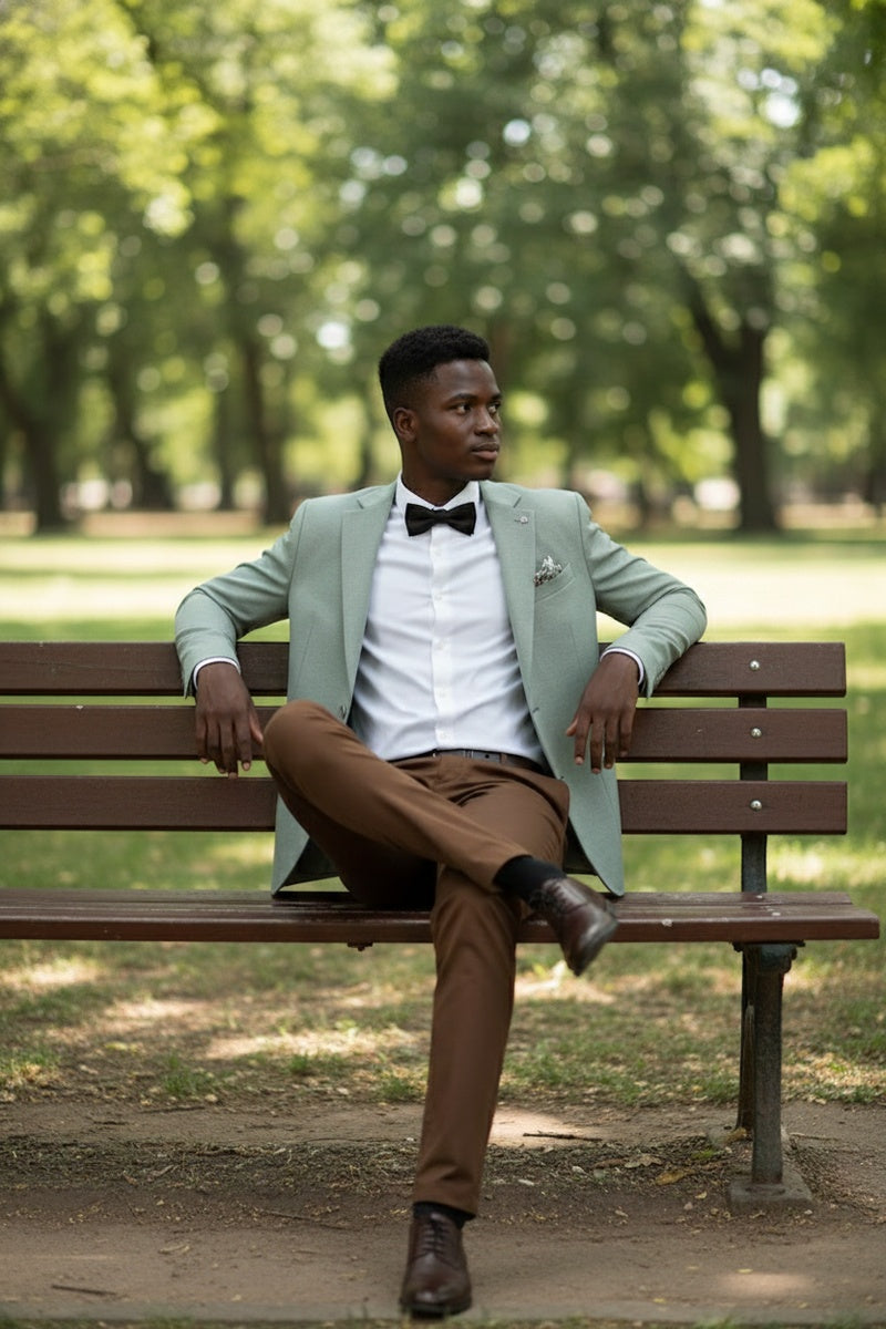 Light Green Textured Sports Jacket