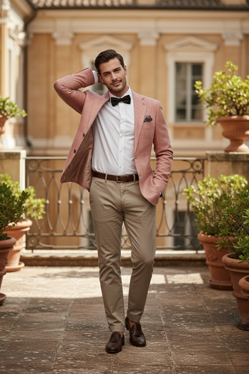 Red Windowpane Sports Jacket