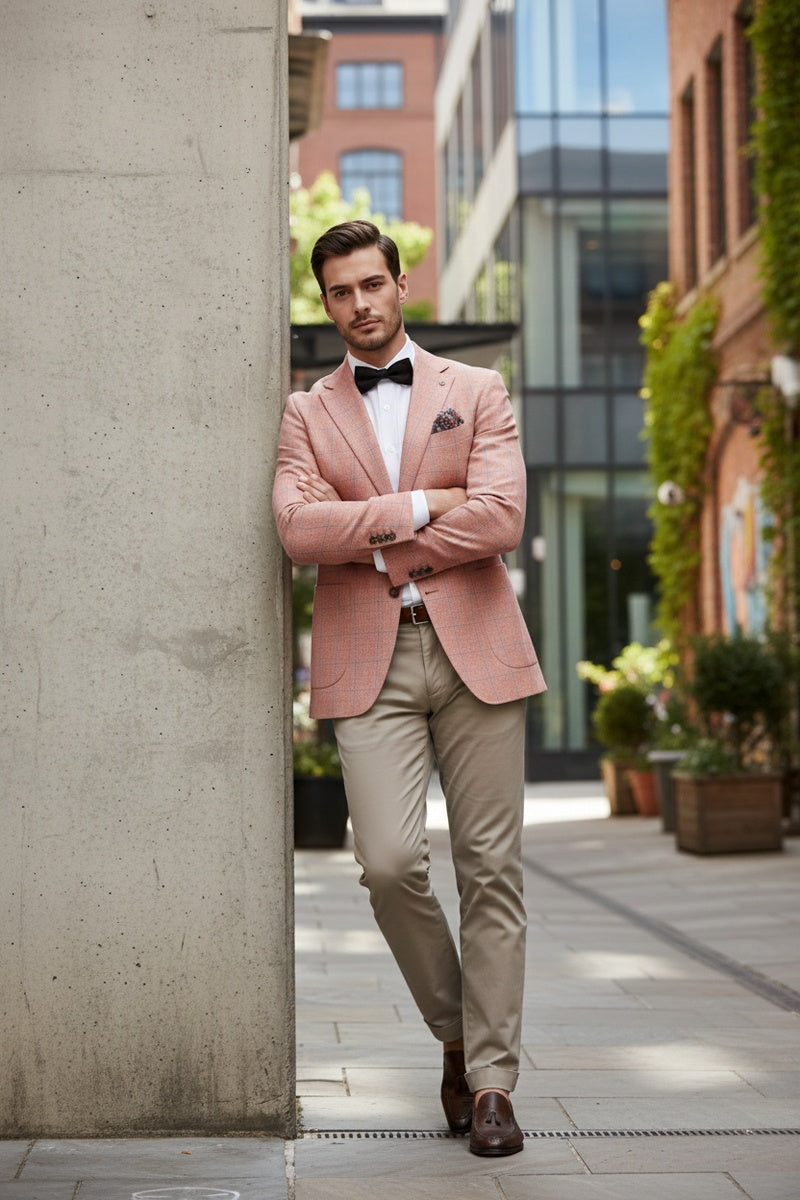 Red Windowpane Sports Jacket