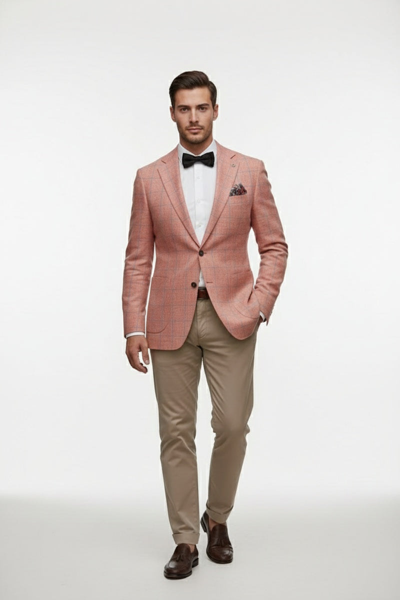 Red Windowpane Sports Jacket