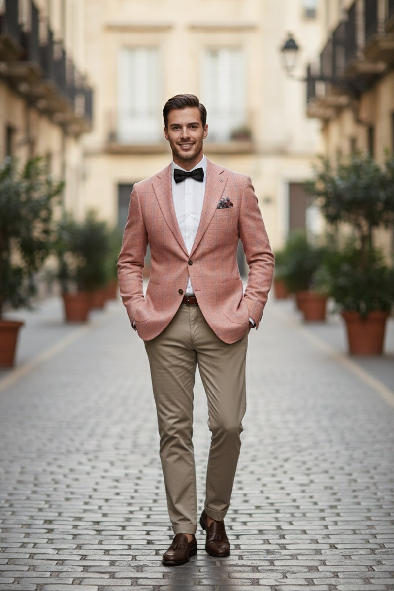 Red Windowpane Sports Jacket