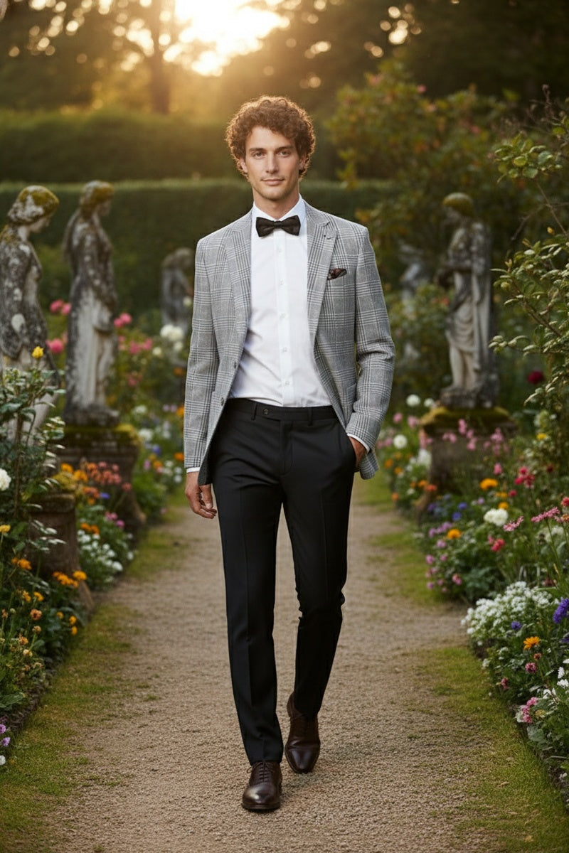 Grey Windowpane Sports Jacket
