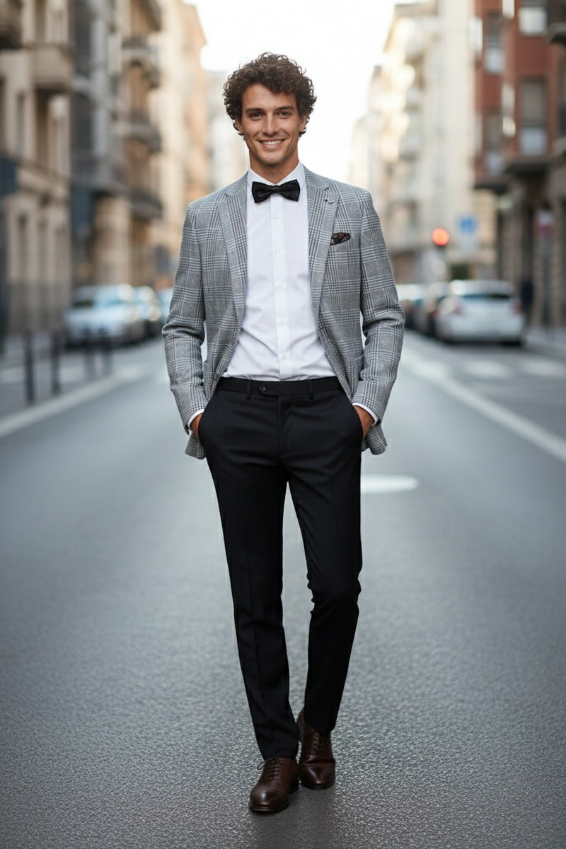 Grey Windowpane Sports Jacket