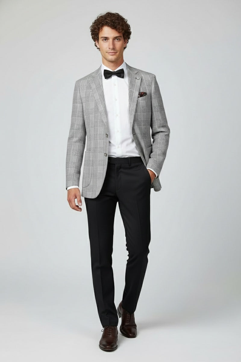 Grey Windowpane Sports Jacket