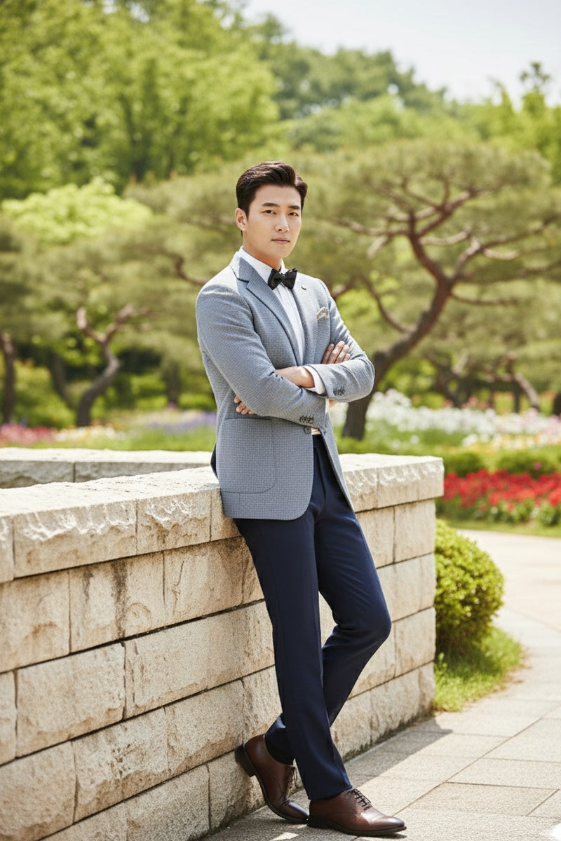 Blue Houndstooth Sports Jacket