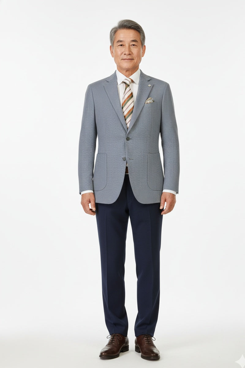 Blue Houndstooth Sports Jacket