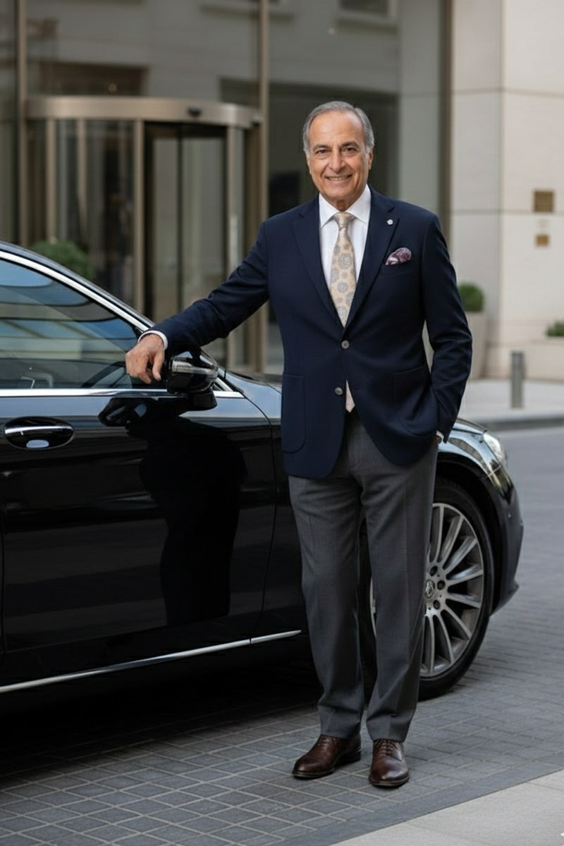 Navy Solid Sports Jacket