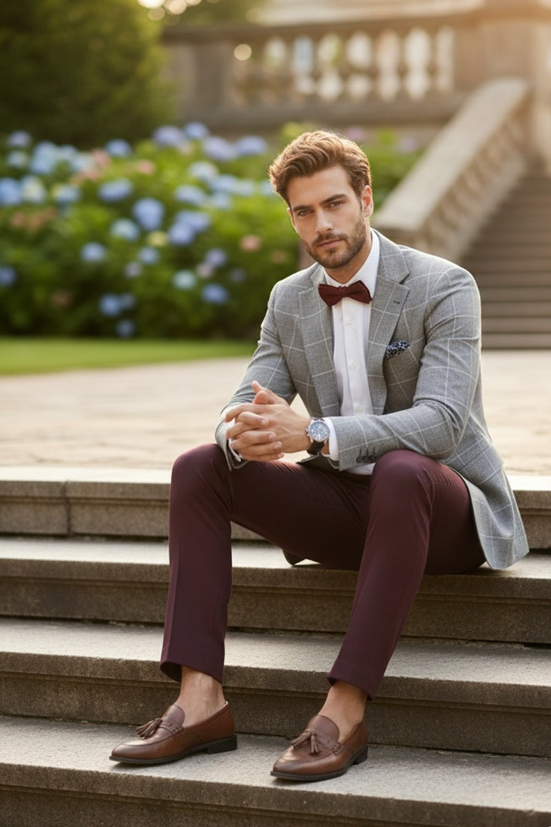 Grey Windowpane Sports Jacket