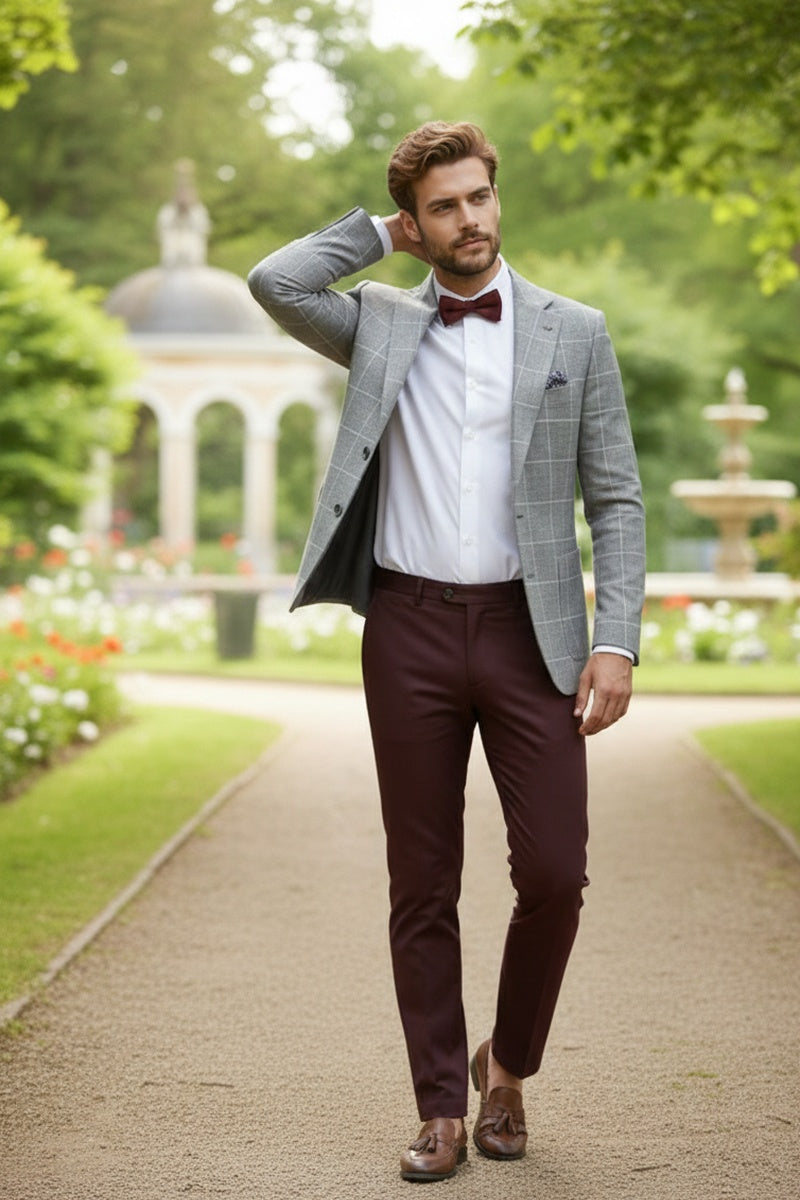 Grey Windowpane Sports Jacket