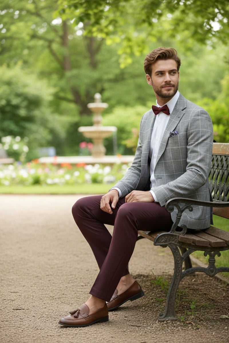 Grey Windowpane Sports Jacket