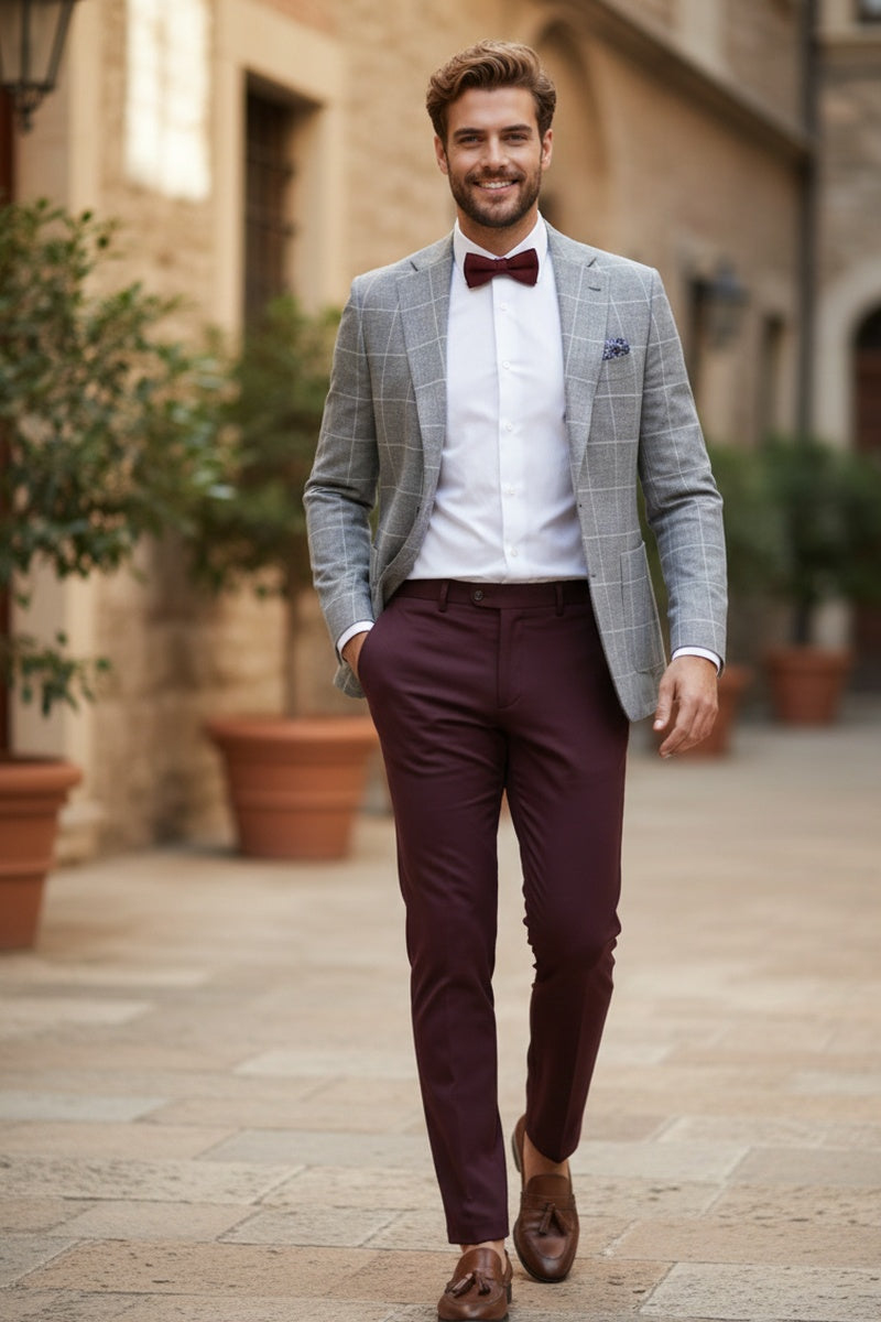 Grey Windowpane Sports Jacket