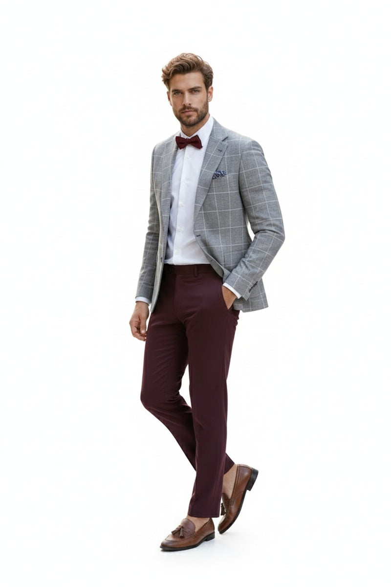 Grey Windowpane Sports Jacket