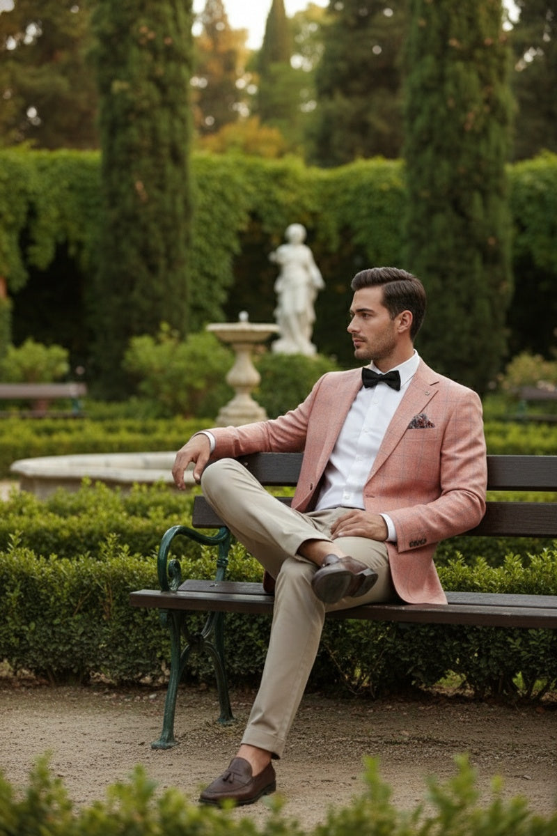 Red Windowpane Sports Jacket