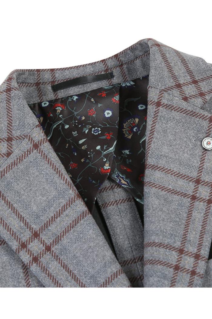 Grey Windowpane Sports Jacket