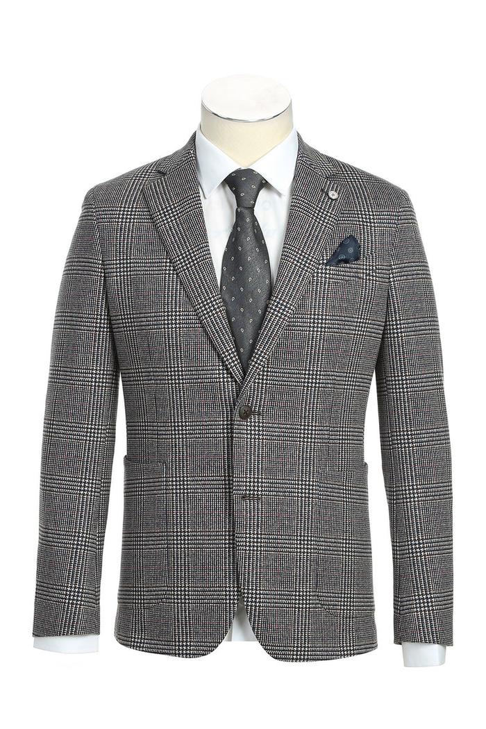 Light Grey Windowpane Sports Jacket