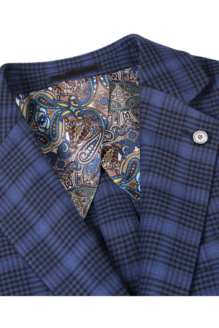 Royal Blue Windowpane Sports Jacket