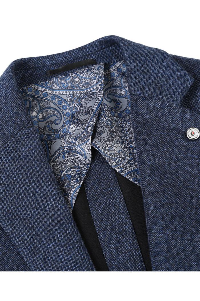 Navy Textured Sports Jacket