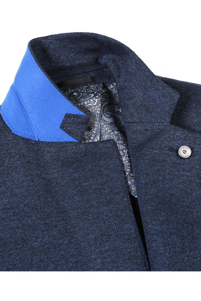 Navy Textured Sports Jacket