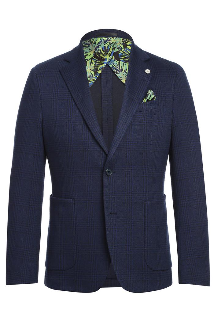 Royal Blue Windowpane Sports Jacket