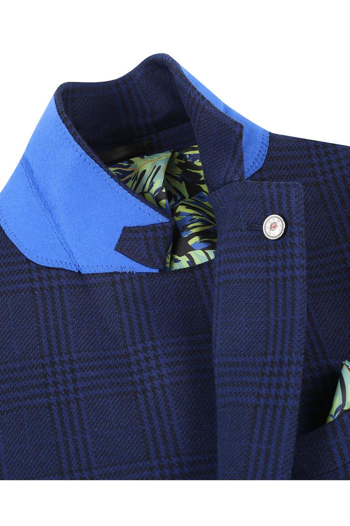 Royal Blue Windowpane Sports Jacket