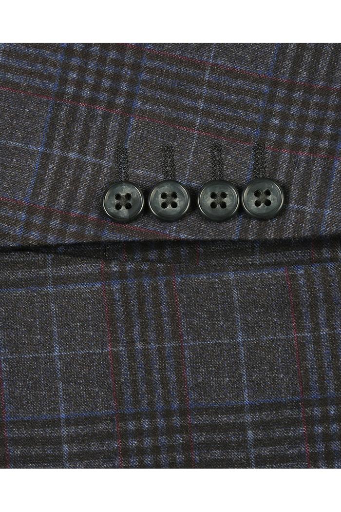 Blue & Black Windowpane Sports Jacket